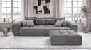 luma-home Polsterhocker 15139 XXL-Hocker Grau Federkernpolsterung Bild 3