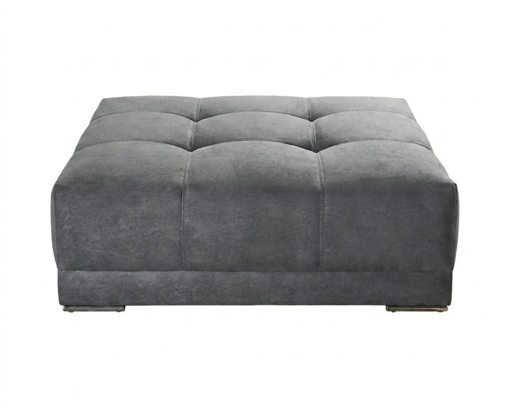 luma-home Polsterhocker 15139 XXL-Hocker Grau Federkernpolsterung - Bild 4