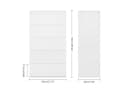 Homfa Kommode 5 Schubladen Weiß Holz 55x33x100cm Bild 1