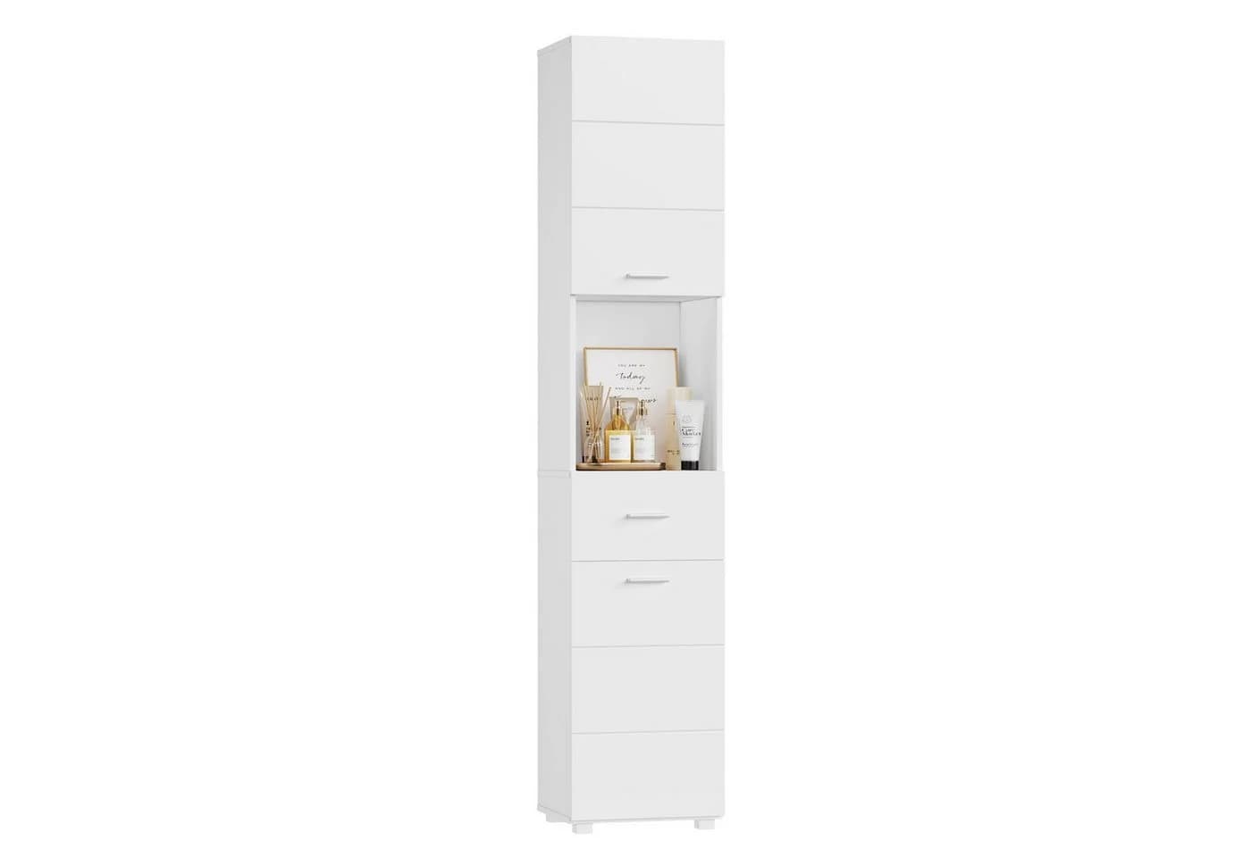 Homfa Hochschrank Weiß Soft-Close-Funktion - Bild 2
