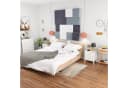 Homfa Nachttisch Nachtschrank mit 2 Schubladen Weiß Holz Bild 5