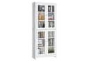 Homfa Vitrinenschrank Bücherschrank 190 cm 4 Glastüren Weiß Bild 2