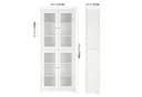 Homfa Vitrinenschrank Bücherschrank 190 cm 4 Glastüren Weiß Bild 3