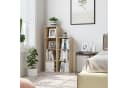 Homfa Bücherregal mit 4 Fächern, Regal Eiche Standregal Holzregal 30x30x106cm Bild 3