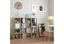 Homfa Bücherregal mit 4 Fächern, Regal Eiche Standregal Holzregal 30x30x106cm Bild 5