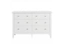 Homfa Kommode Sideboard 6 Schubladen Weiß 133x45x79,5 cm Bild 2