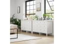 Homfa Kommode Sideboard 6 Schubladen Weiß 133x45x79,5 cm Bild 3