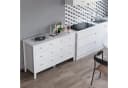 Homfa Kommode Sideboard 6 Schubladen Weiß 133x45x79,5 cm Bild 5