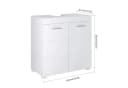 Homfa Waschbeckenunterschrank 2 Türen Weiß 60x31x60 cm Bild 4