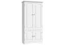 Homfa Mehrzweckschrank Küchenschrank Badezimmerschrank Bücherschrank Wohnzimmerschrank 4 Türen 58x32x123 cm Weiß Bild 2