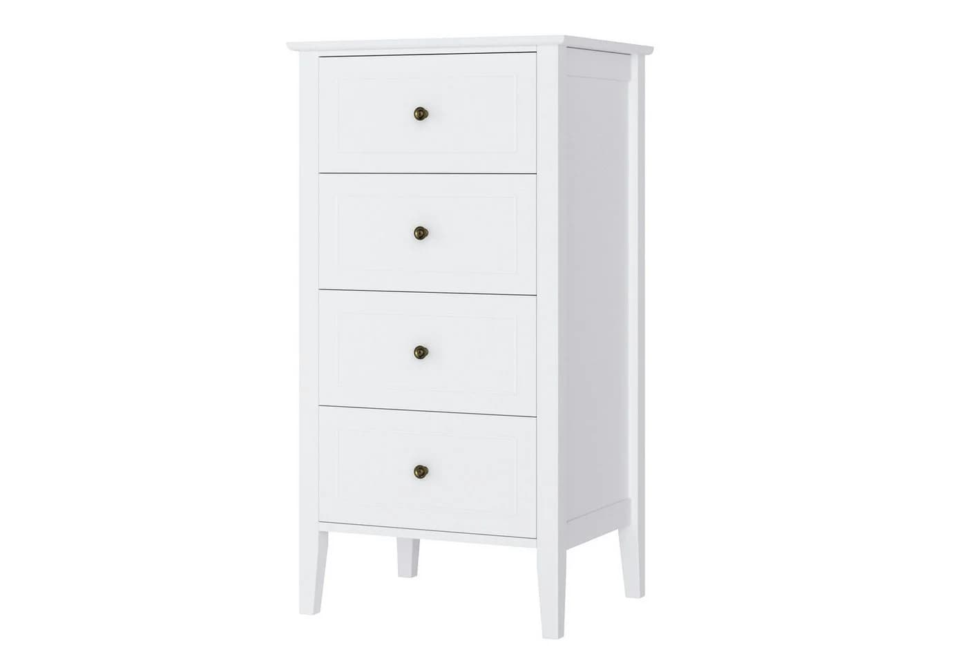 Homfa Kommode 4 Schubladen Weiß 50x40x95cm - Bild 2