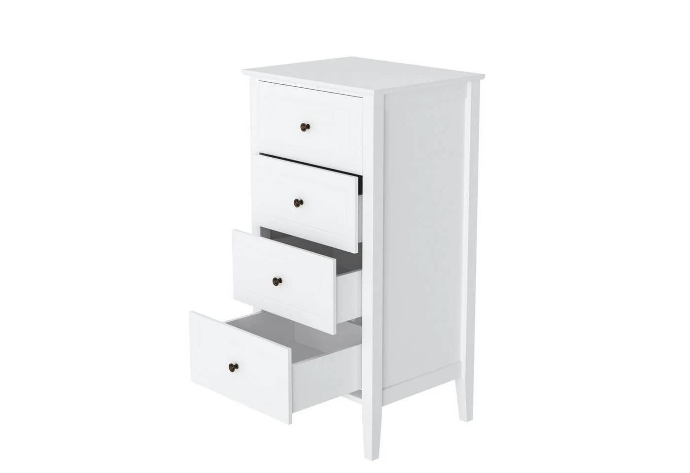 Homfa Kommode 4 Schubladen Weiß 50x40x95cm - Bild 5