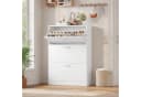 Homfa Schuhschrank 2/3 Klappen Weiß Holz 80/110 x 80 x 23,5 cm Bild 5