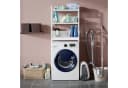 Homfa Badregal Bambus Standregal Weiß 3 Ebenen Bild 4