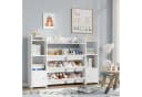 Homfa Spielzeugtruhe Kinderregal Bücherregal Spiegelregal 8 Boxen Weiß Bild 1