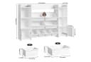 Homfa Spielzeugtruhe Kinderregal Bücherregal Spiegelregal 8 Boxen Weiß Bild 3