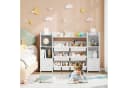 Homfa Spielzeugtruhe Kinderregal Bücherregal Spiegelregal 8 Boxen Weiß Bild 5