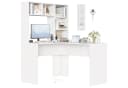Homfa Eckschreibtisch L-förmig, Computertisch Bürotisch weiß 152cm Bild 2