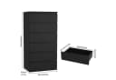 Homfa Kommode, Sideboard mit 6 Schubladen, Schubladenschrank Holz, 60x40x119cm Bild 5