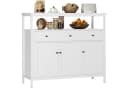 Homfa Sideboard Küchenschrank 3 Schubladen 3 Türen Weiß Bild 2