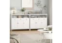 Homfa Sideboard Küchenschrank 3 Schubladen 3 Türen Weiß Bild 3