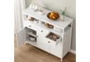 Homfa Sideboard Küchenschrank 3 Schubladen 3 Türen Weiß Bild 5