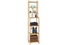 Homfa Badregal 2-IN-1 Design Standregal Schmal 7 Ablagen 160x36x28cm Bild 2