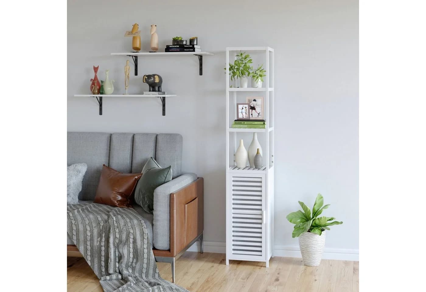 Homfa Hochschrank aus Bambus Badezimmerregal 169cm - Bild 3