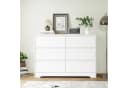 Homfa Kommode Sideboard 6 Schubladen Weiß 120x40x82 cm Bild 1