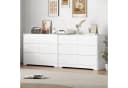 Homfa Kommode Sideboard 6 Schubladen Weiß 120x40x82 cm Bild 3