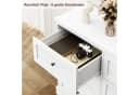 Homfa Kommode Weiß Sideboard 6 Schubladen Schlafzimmer Wohnzimmer Bild 1