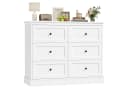 Homfa Kommode Weiß Sideboard 6 Schubladen Schlafzimmer Wohnzimmer Bild 2