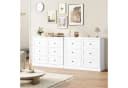 Homfa Kommode Weiß Sideboard 6 Schubladen Schlafzimmer Wohnzimmer Bild 3