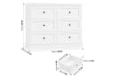 Homfa Kommode Weiß Sideboard 6 Schubladen Schlafzimmer Wohnzimmer Bild 5