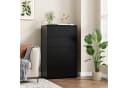 Homfa Kommode Sideboard 5 Schubladen Schwarz 60x40x100 cm Bild 1