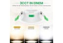 ALUSSO LED Einbaustrahler 6er-Set 7W Deckenleuchte 68mm Flach Dimmbar Weiß Bild 3