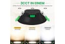 ALUSSO LED Einbaustrahler 6er-Set Dimmbar Schwarz Bild 3