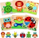 POPOLIC 6-teiliges 3D-Holzpuzzle für Kinder Bild 2