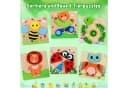 POPOLIC 6-teiliges 3D-Holzpuzzle für Kinder Bild 5