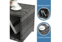 JOIVI Balkonset 5-tlg. Rattan Gartenmöbel-Set Blau Bild 5