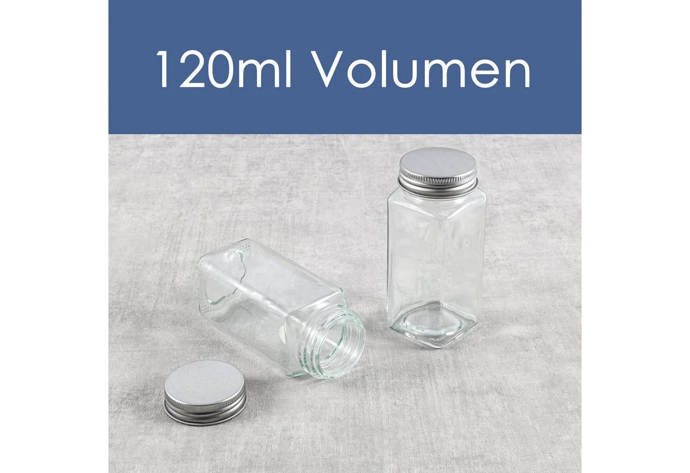 Hanseküche Gewürzgläser Set 24-tlg. mit Streueinsatz Glas - Bild 3