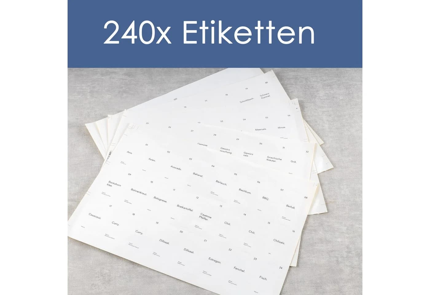 Hanseküche Gewürzgläser Set 24-tlg. mit Streueinsatz Glas - Bild 5