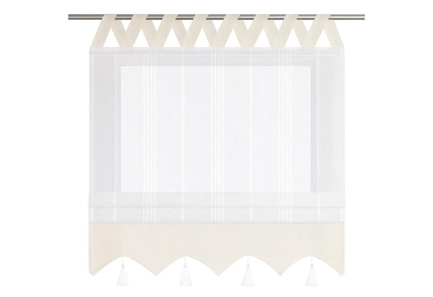 Delien Raffrollo Catrin Leinenoptik Beige - Bild 2