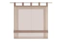 Delien Raffrollo Sophia mit Schlaufen Voile Uni Wohnzimmer Gardine Braun Bild 2