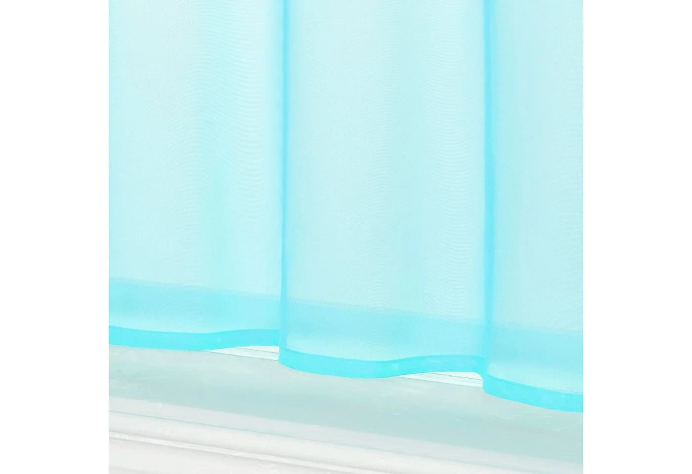 Delien Scheibengardine Eva Schlaufen Voile Uni Kurzstore Küche Blau - Bild 3