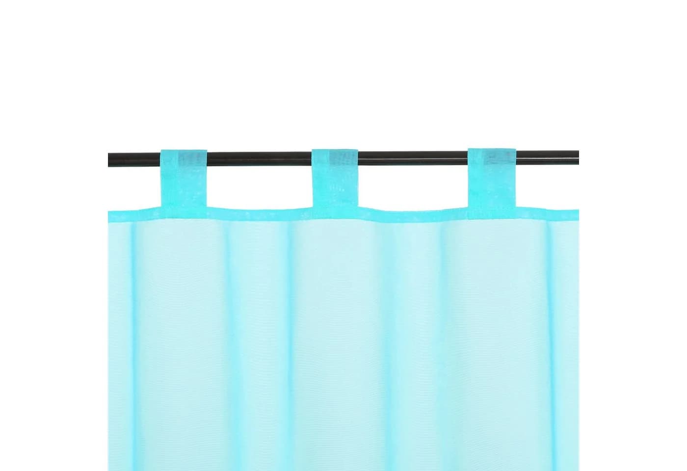 Delien Scheibengardine Eva Schlaufen Voile Uni Kurzstore Küche Blau - Bild 5