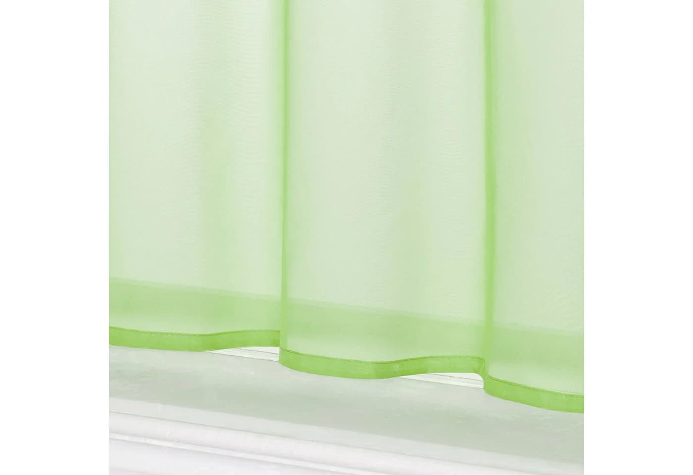 Delien Scheibengardine Eva Grün Schlaufen Voile Uni Kurzstore Küche - Bild 3