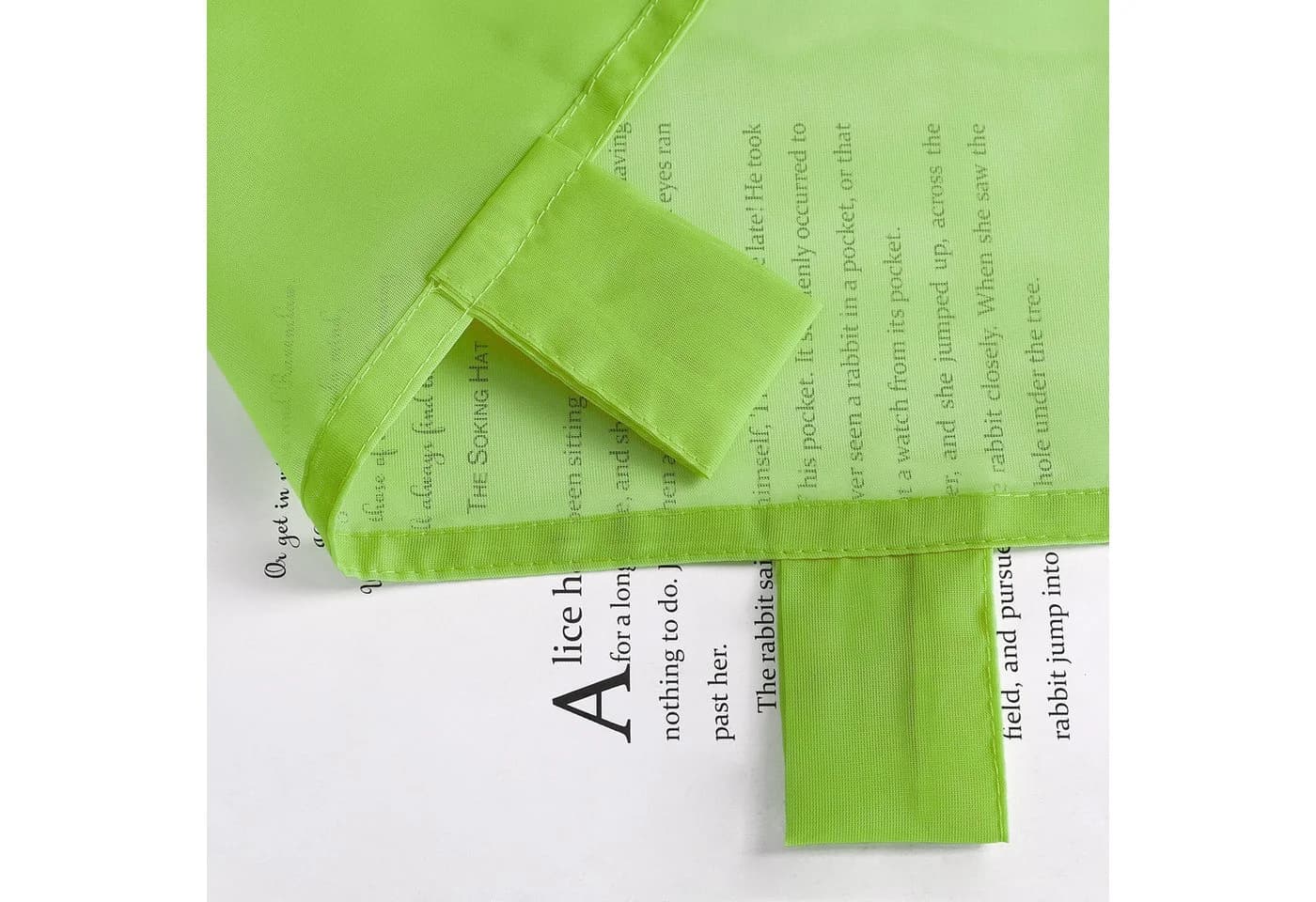 Delien Scheibengardine Eva Grün Schlaufen Voile Uni Kurzstore Küche - Bild 4