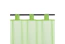 Delien Scheibengardine Eva Grün Schlaufen Voile Uni Kurzstore Küche Bild 5