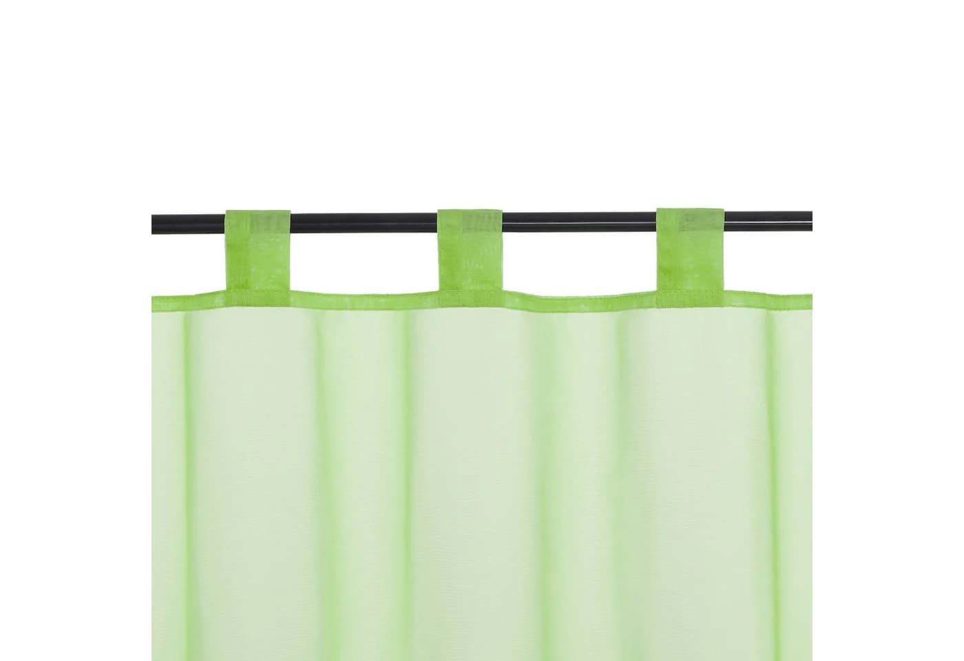 Delien Scheibengardine Eva Grün Schlaufen Voile Uni Kurzstore Küche - Bild 5